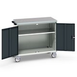 bott verso mobile drawer cabinet with 2 doors, shelf and linoleum top