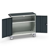 bott verso mobile drawer cabinet with 2 doors, shelf and raised edge