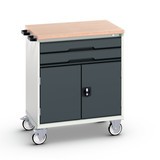bott verso mobile drawer cabinet with 2 drawers, door and multiplex top