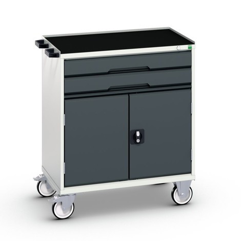bott verso mobile drawer cabinet with 2 drawers, door and raised edge