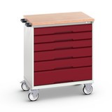 bott verso mobile drawer cabinet with 6 drawers and multiplex top