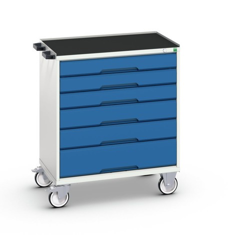 bott verso mobile drawer cabinet with 6 drawers and raised edge