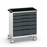 bott verso mobile drawer cabinet with 6 drawers and raised edge