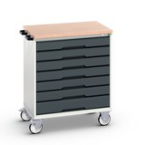 bott verso mobile drawer cabinet with 7 drawers and multiplex top