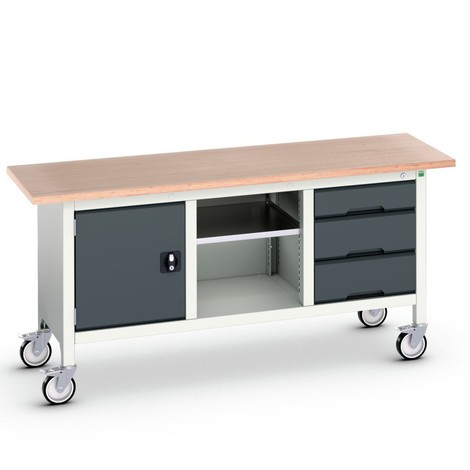 bott verso mobile storage workbench (multiplex), 3 drawers, 1 door and 1 shelf