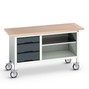 bott verso mobile storage workbench (multiplex) with 3 drawers and 1 shelf