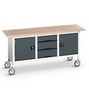 bott verso mobile storage workbench (multiplex), with 3 drawers and 2 doors
