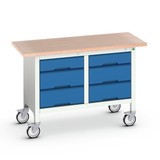 bott verso mobile storage workbench (multiplex) with 6 drawers