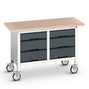 bott verso mobile storage workbench (multiplex) with 6 drawers