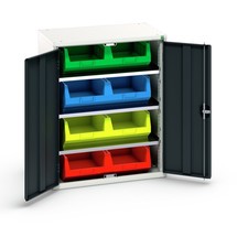 bott verso storage cabinet with 3 shelves and 8 storage bins