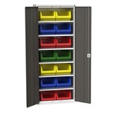 bott verso storage cabinet with 6 shelves and 14 storage bins