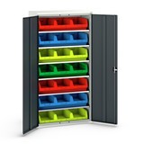 bott verso storage cabinet with 6 shelves and 21 storage bins