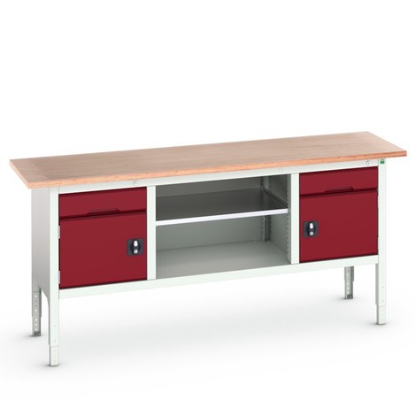 bott verso storage workbench (multiplex board), 5 drawers, 2 doors and 1 shelf
