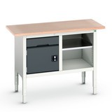 bott verso storage workbench (multiplex board), with 1 drawer, 1 door and shelf