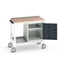 bott verso Table d'appoint mobile, avec meuble bas et plateau en multiplex