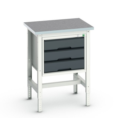 bott verso workbench (linoleum board) with spacer set and 3 drawers