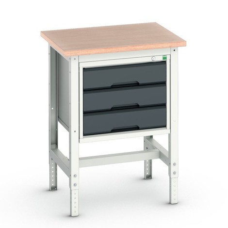 bott verso workbench (multiplex board) with spacer set and 3 drawers
