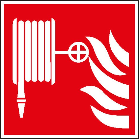Brandbeveiligingsbord – Brandslang met vlammen