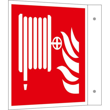 Brandbeveiligingsbord – Brandslang, vlagmodel