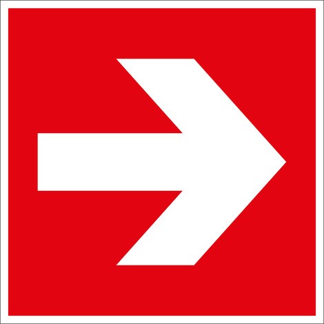 Brandbeveiligingsbord – Richtingaanduiding links/rechts