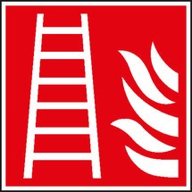 Brandschutzschild – Feuerleiter