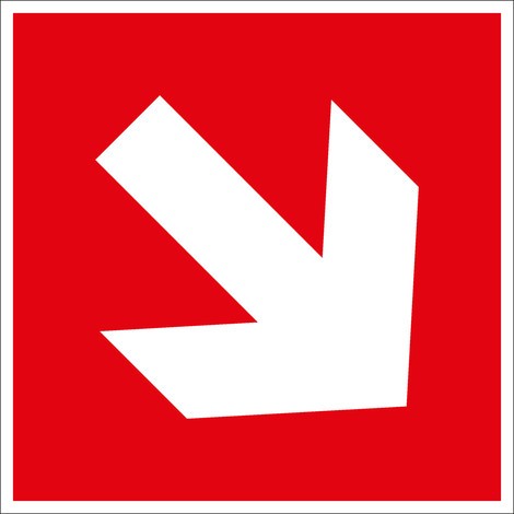 Brandschutzschild – Richtungsangabe aufwärts/abwärts