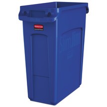 Caixote de reciclagem Rubbermaid Slim Jim® com canais de ventilação