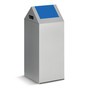 Caixote de reciclagem VAR®, 60 litros, autoextinguível, em aço galvanizado e revestido de pó, tampa angular