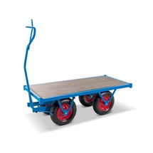Carro manual de plataforma pesado con superficie de carga plana