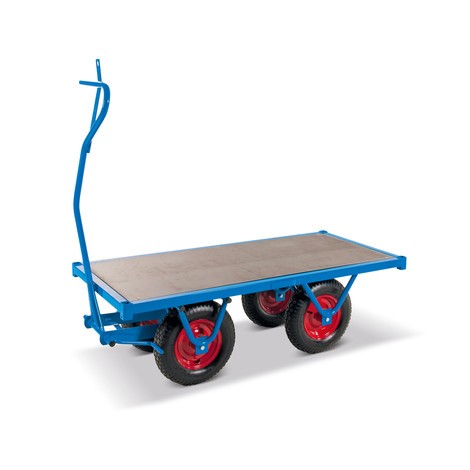 Carro manual de plataforma pesado con superficie de carga plana