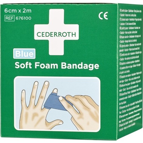 CEDERROTH Pflaster und Bandage Soft Foam, 6 cm x 2 m