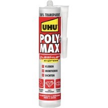 colle UHU/mastic d’étanchéité POLY MAX EXPRESS, transparent, 300 g