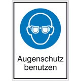 Combinaison de panneaux d'obligation : « Port obligatoire de lunettes de protection »