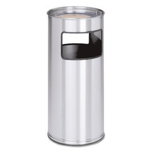 Combinazione posacenere-cestino dei rifiuti VAR®, acciaio inox, modello a colonna