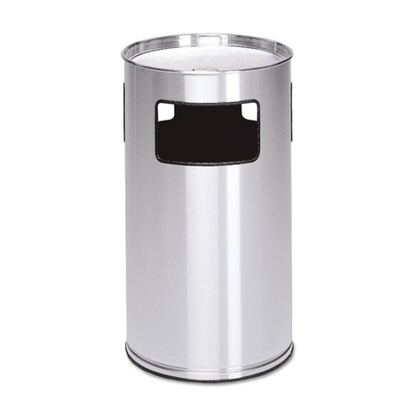 Combinazione posacenere-cestino dei rifiuti VAR®, acciaio inox, modello a colonna