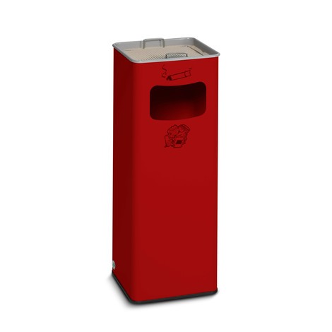 Combinazione posacenere-cestino dei rifiuti VAR®, modello a colonna, 31,7 litri