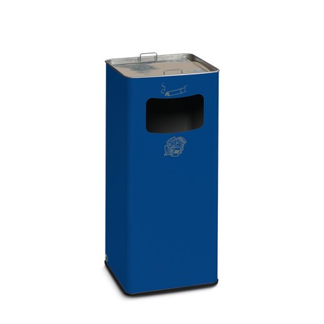 Combinazione posacenere-cestino dei rifiuti VAR®, modello a colonna, 53,4 litri