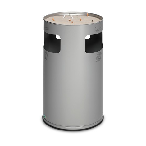 Combinazione posacenere-cestino dei rifiuti VAR®, modello a colonna, 69,2 litri