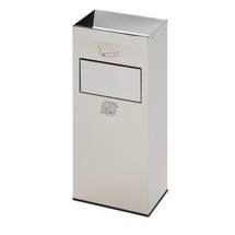 Combiné cendrier-poubelle VAR®, acier inoxydable, 21 litres