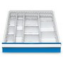 Compartimentage métallique pour tiroirs pour établis en ligne Bedrunka+Hirth