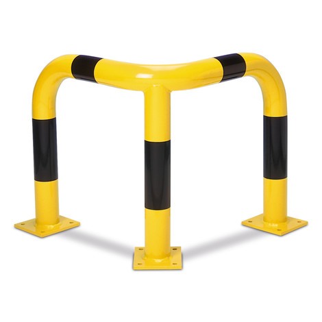 Corner hoop guard for indoor and outdoor use, hot-dip galvanised