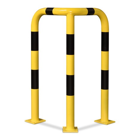 Corner hoop guard for indoor use, plastic-coated