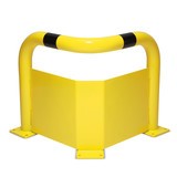 Corner hoop guard with underride barrier, indoor use