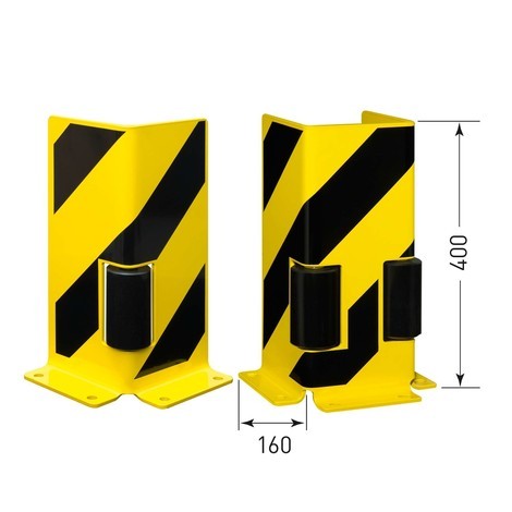 Corner protectors with guide roller