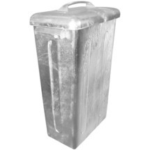 Cubo de basura de chapa de acero galvanizado en caliente de 95 litros