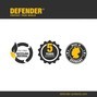 Defender® by Adam Hall canalina passacavi 3 2D set adattatori