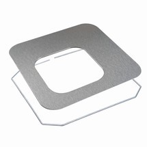 Design-Abfall-Trennsystem PURE Deckel Silber Satin für Einzelbehälter