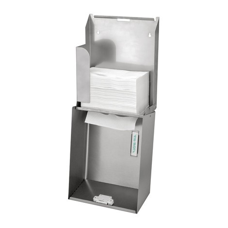 Dispensador de toallas de papel Air-Wolf para unas 500 toallas de papel, serie Omega