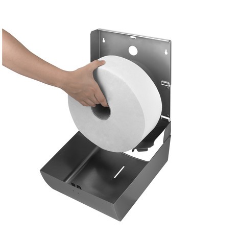Distributeur de gros rouleaux de papier toilette Air-Wolf pour 1 gros rouleau