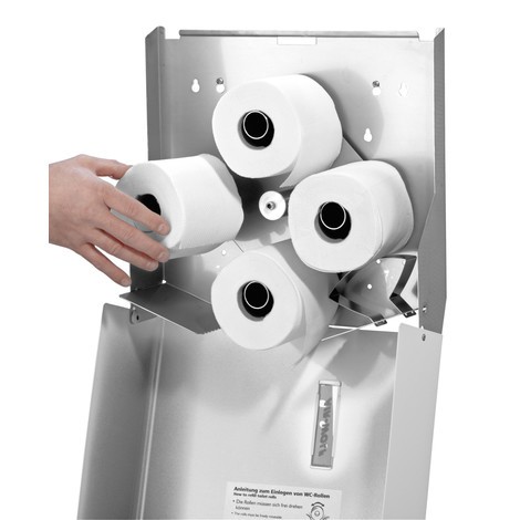 Distributeur de papier toilette Duplex Air-Wolf série Omega